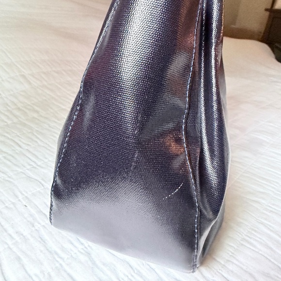 Kate Spade Shiny Black Tote with Tan Handles - Picture 9 of 13